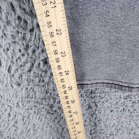 Levi's Jeans Womens 18W Gray Stretch Denim Button Fly Ribcage Straight Ankle - Picture 8 of 15